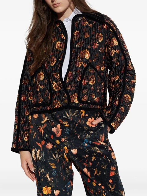 Burberry quilted floral-print jacket - Black - zdjęcie produktu nr 2