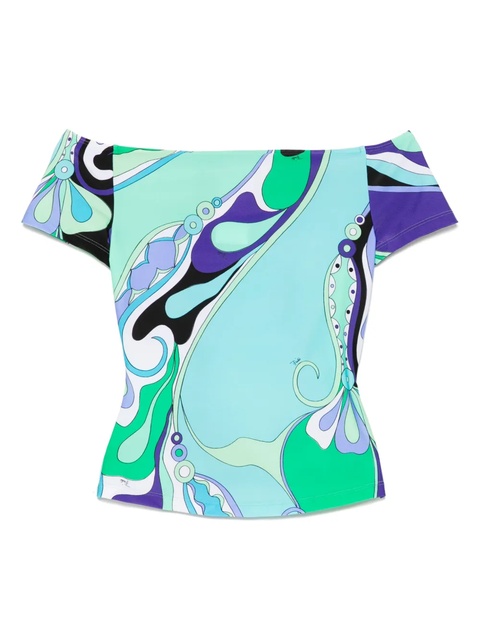 PUCCI off-shoulder top - Green - zdjęcie produktu nr 1