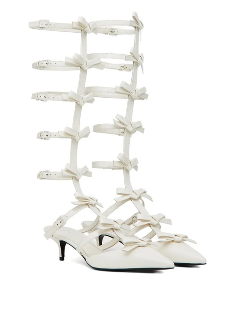 Valentino Garavani 55mm bow-embellished kitten-heel pumps - White - zdjęcie produktu nr 1