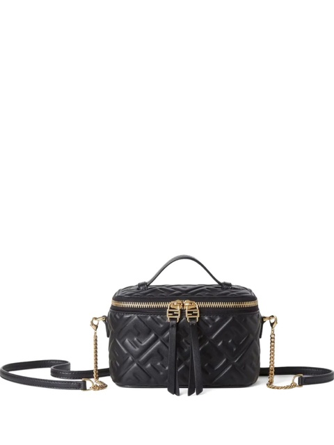 FENDI mini Vanity FF-motif quilted leather tote bag - Black - zdjęcie produktu nr 1