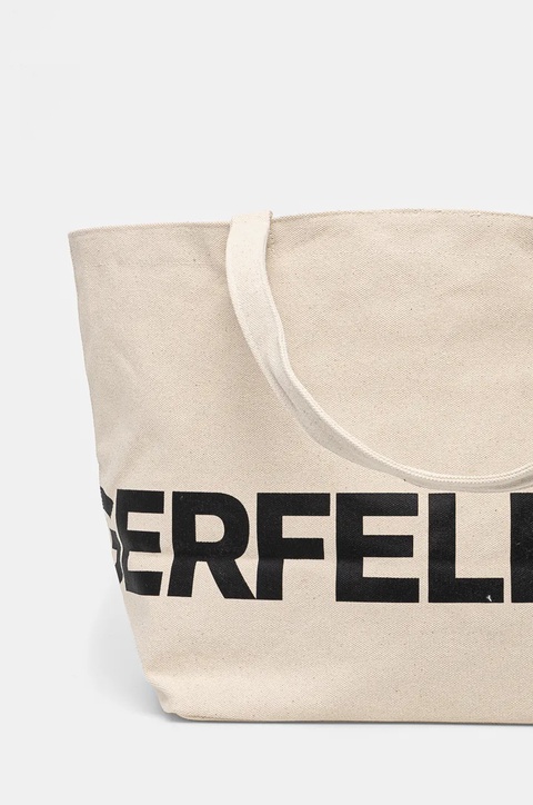 Karl Lagerfeld torebka bawełniana kolor beżowy 246W3886 - zdjęcie produktu nr 2