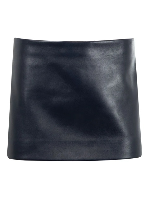 KHAITE Jett leather mini skirt - Blue - zdjęcie produktu nr 1