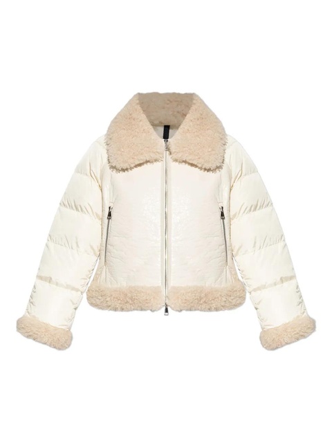 Moncler Rubrouk faux-shearling collar jacket - Neutrals - zdjęcie produktu nr 1