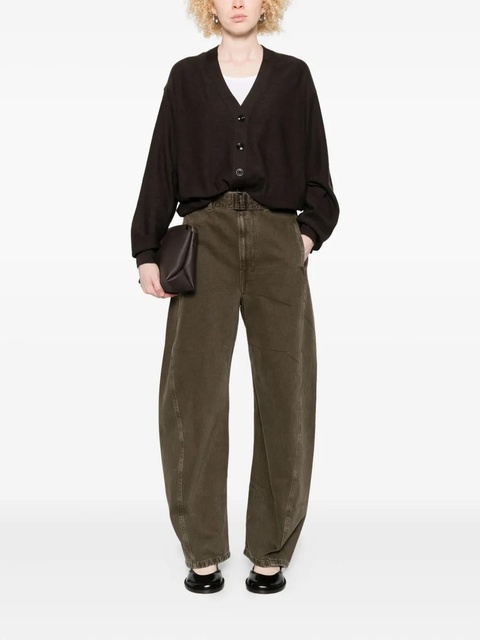 LEMAIRE belted panelled jeans - Green - zdjęcie produktu nr 2