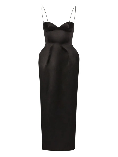 Magda Butrym sweetheart-neck silk hourglass midi dress - Black - zdjęcie produktu nr 2