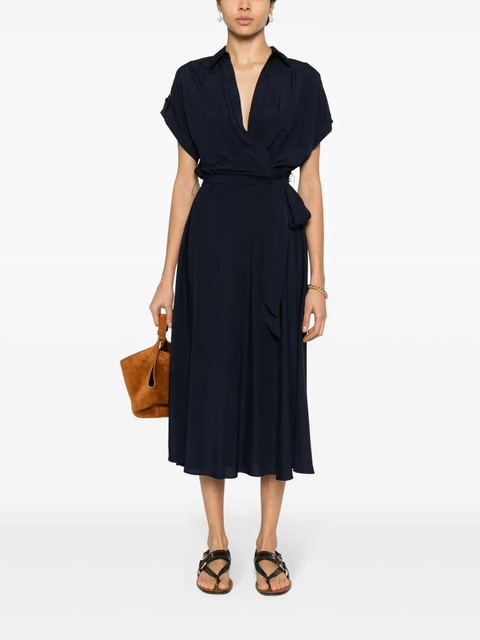 Lauren Ralph Lauren V-neck georgette midi dress - Blue - zdjęcie produktu nr 1