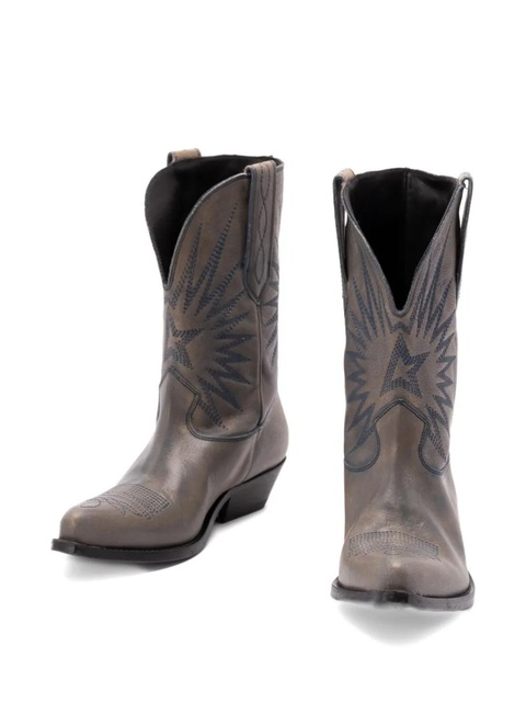 Golden Goose star-embroidered leather boots - Grey - zdjęcie produktu nr 2