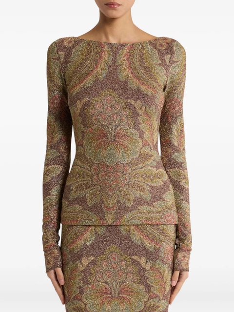 ETRO paisley glitter top - Brown - zdjęcie produktu nr 2