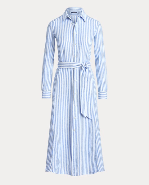 RALPH LAUREN - Sukienka midi w paski - zdjęcie produktu nr 1