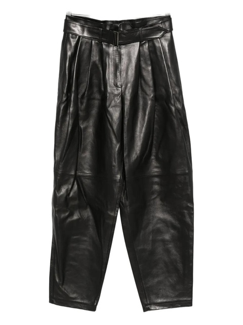 Magda Butrym belted leather trousers - Black - zdjęcie produktu nr 1