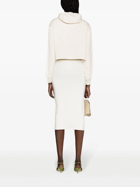 FENDI cropped cotton hoodie - Neutrals - zdjęcie produktu nr 2
