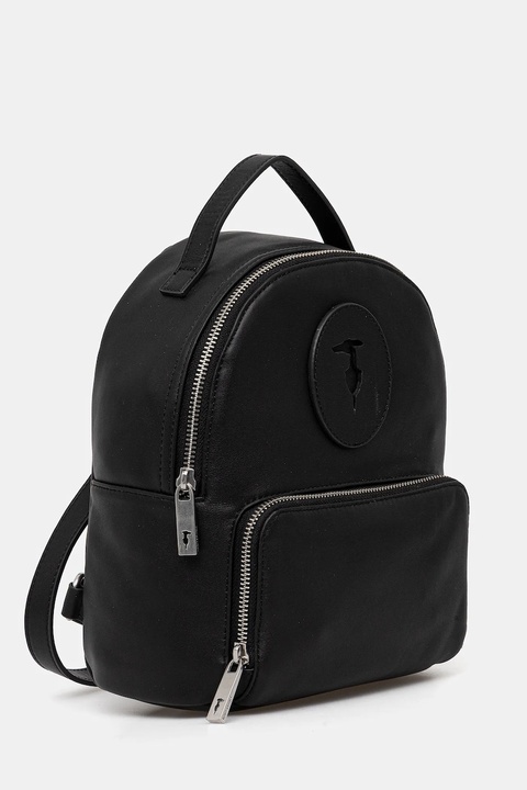 Trussardi plecak skórzany damski kolor czarny mały gładki Z658E006087N - zdjęcie produktu nr 2