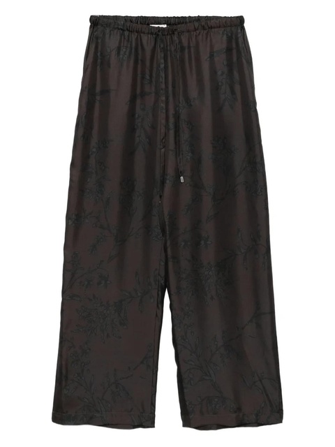 Alysi floral-pattern drawstring trousers - Brown - zdjęcie produktu nr 1