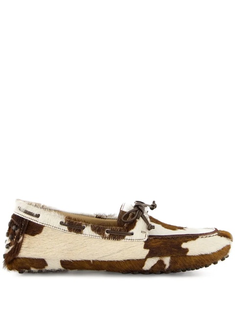 Le Monde Beryl Driver calf-hair loafers - Neutrals - zdjęcie produktu nr 1