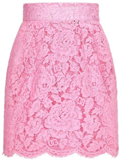 Dolce & Gabbana floral lace miniskirt - Pink - zdjęcie produktu nr 1