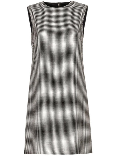 Dolce & Gabbana houndstooth-pattern wool dress - Brown - zdjęcie produktu nr 1