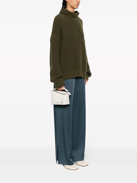 LOEWE Mini Puzzle leather bag - White - zdjęcie produktu nr 1