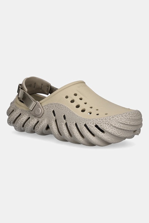 Crocs klapki Echo Crackle Clog kolor beżowy 211630 - zdjęcie produktu nr 1