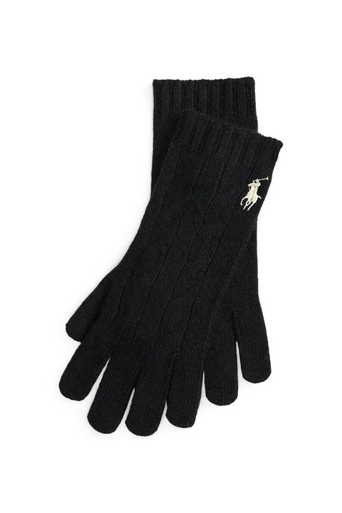 Polo Ralph Lauren rękawiczki wełniane damskie kolor czarny 455981440 - zdjęcie produktu nr 1