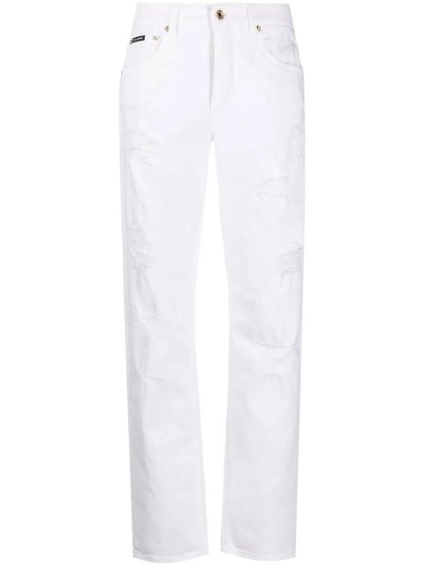 Dolce & Gabbana distressed boyfriend jeans - White - zdjęcie produktu nr 1