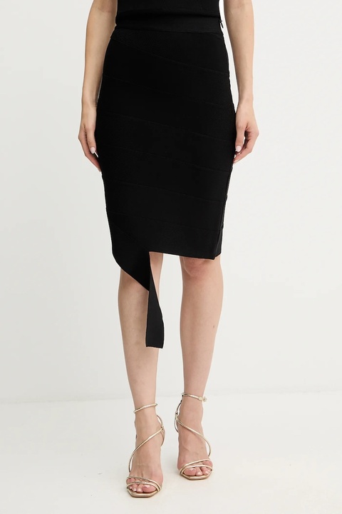 Herve Leger spódnica Alma kolor czarny mini prosta HLT3536090 - zdjęcie produktu nr 1