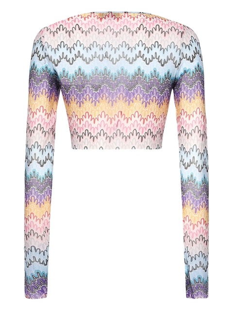 Missoni wave-pattern long-sleeve top - Pink - zdjęcie produktu nr 2