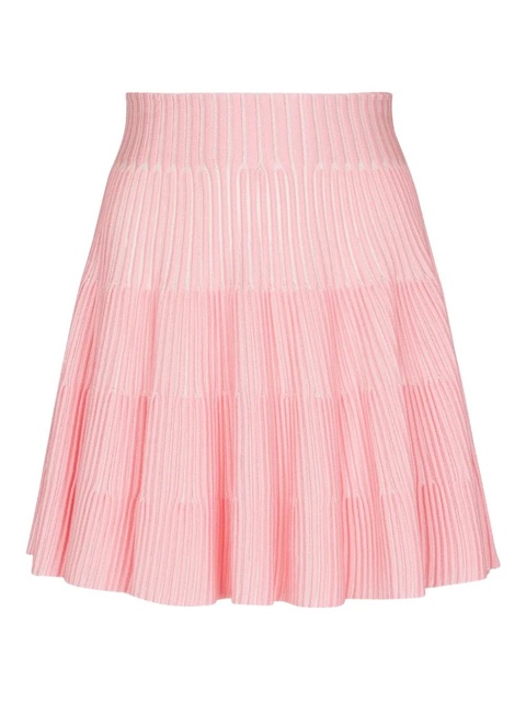 Balmain ribbed-knit skirt - Pink - zdjęcie produktu nr 1