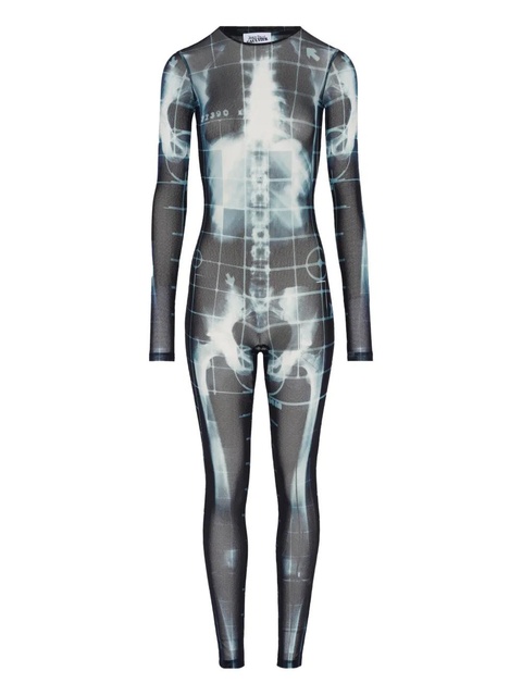 Jean Paul Gaultier crew-neck printed jumpsuit - Black - zdjęcie produktu nr 1