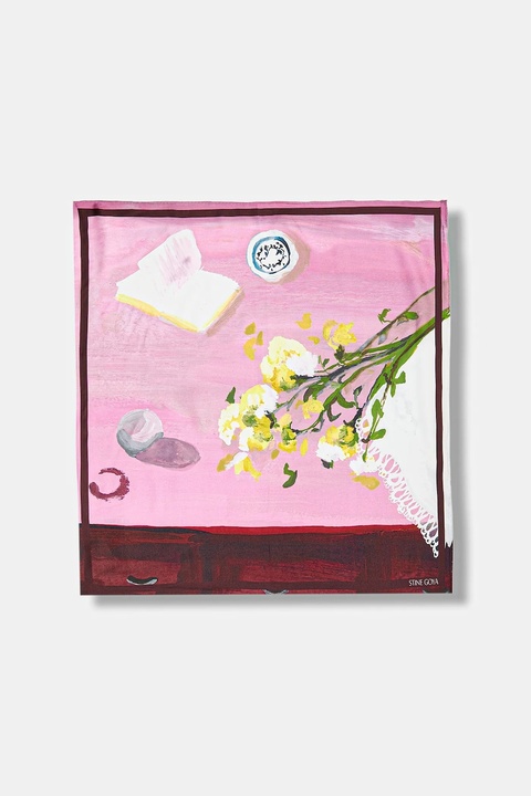 Stine Goya apaszka jedwabna damska kolor multicolor wzorzysta SG-PS26-A010-2287 - zdjęcie produktu nr 1