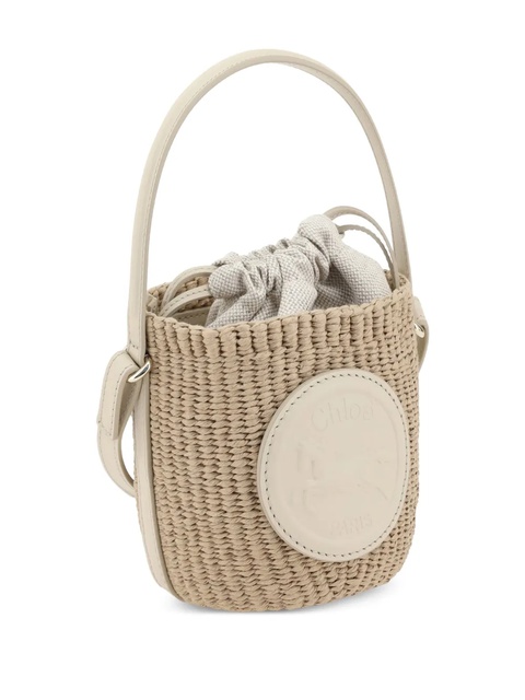 Chloé mini Horse Medal woven bucket bag - Neutrals - zdjęcie produktu nr 1