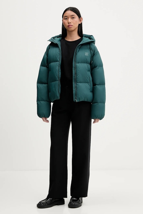 HUGO kurtka puchowa kolor zielony zimowa 50546344 - zdjęcie produktu nr 2
