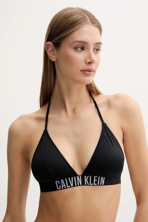 Calvin Klein biustonosz kąpielowy kolor czarny miękka miseczka LV00Q62750 - zdjęcie produktu nr 1