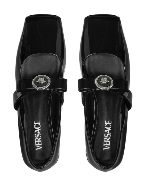 Versace Medusa-head leather ballerina shoes - Black - zdjęcie produktu nr 2