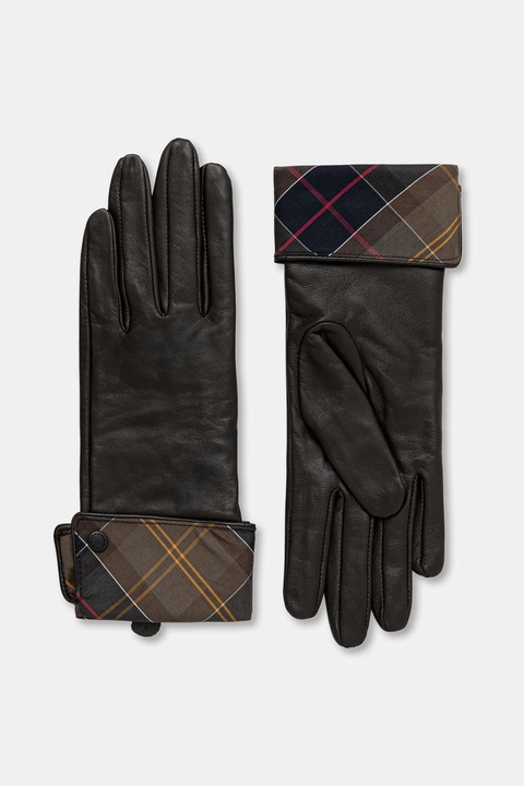 Barbour rękawiczki damskie kolor brązowy LGL0005 - zdjęcie produktu nr 1