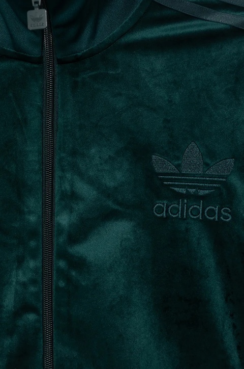adidas Originals bluza Velvet damska kolor zielony z aplikacją JY2589 - zdjęcie produktu nr 2