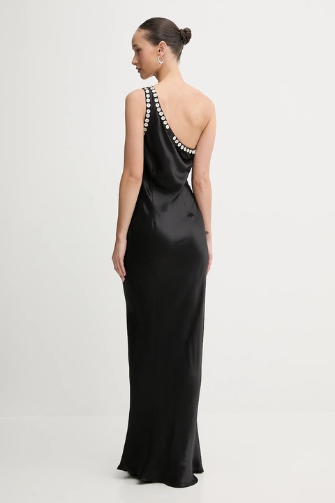 Never Fully Dressed sukienka wiskozowa kolor czarny maxi prosta NFDDR3035 - zdjęcie produktu nr 2