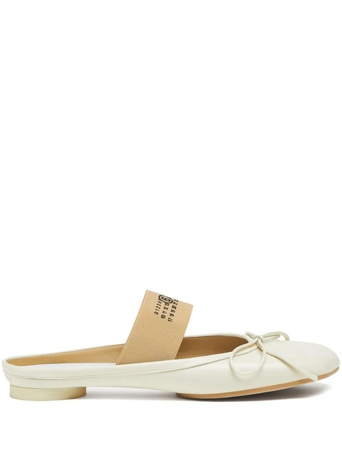 MM6 Maison Margiela Anatomic numbers-strap ballet flats - White - zdjęcie produktu nr 1
