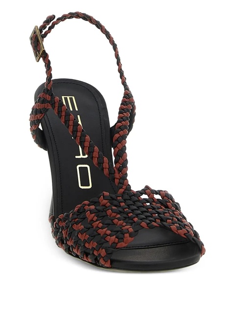 ETRO woven two-tone leather sandals - Black - zdjęcie produktu nr 2