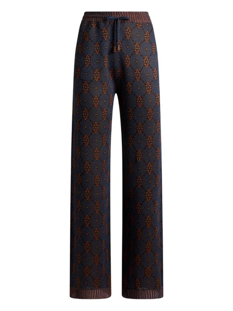 ETRO patterned knit trousers - Blue - zdjęcie produktu nr 1