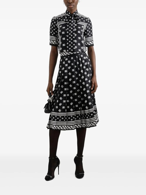 Dolce & Gabbana monogram midi skirt - Black - zdjęcie produktu nr 2