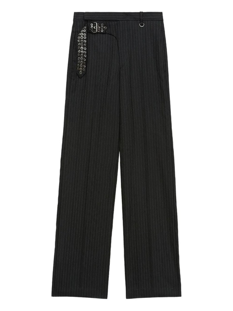 ISABEL MARANT pinstripe metal-detail trousers - Black - zdjęcie produktu nr 1