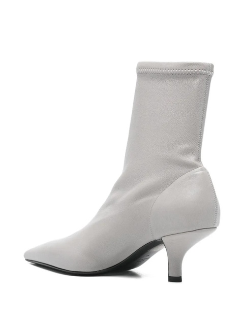 TOTEME pointed-toe leather boots - Grey - zdjęcie produktu nr 2