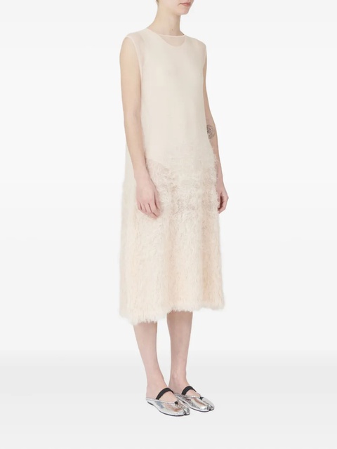 Maison Margiela sleeveless textured midi dress - Neutrals - zdjęcie produktu nr 2
