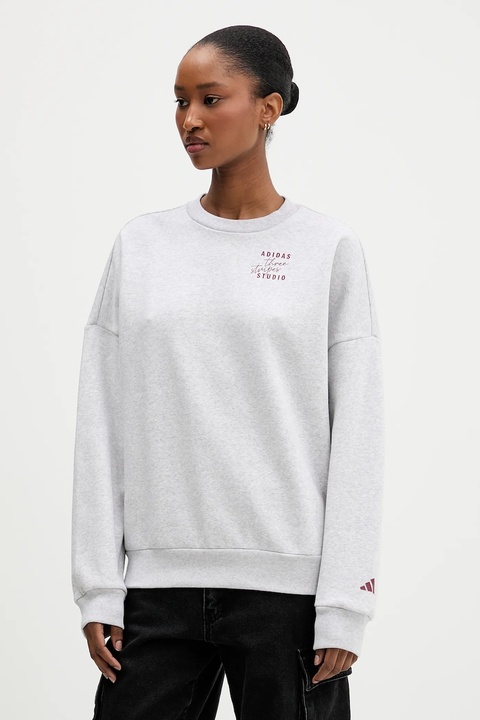 adidas bluza damska kolor szary z nadrukiem KT0875 - zdjęcie produktu nr 2