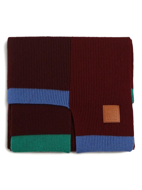 LOEWE colourblock scarf - Red - zdjęcie produktu nr 1