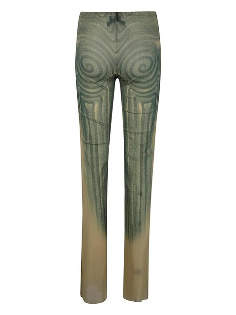 Jean Paul Gaultier spiral-print trousers - Blue - zdjęcie produktu nr 2