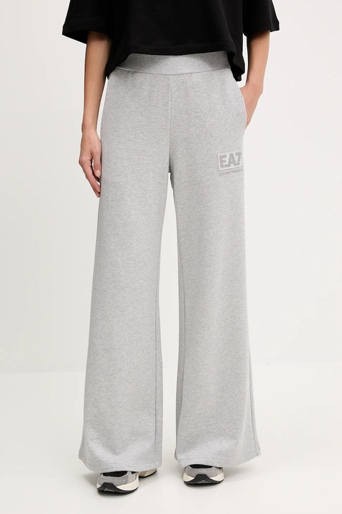 EA7 Emporio Armani spodnie dresowe damskie kolor szary melanżowe AF12473.7W000179 - zdjęcie produktu nr 2