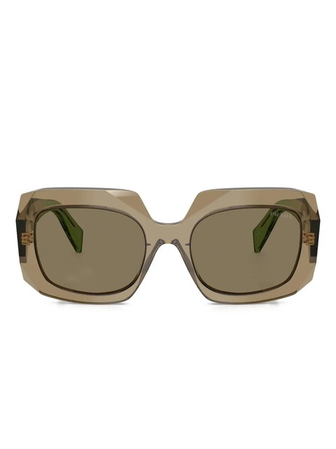 Prada Eyewear Symbole oversized-frame sunglasses - Brown - zdjęcie produktu nr 1