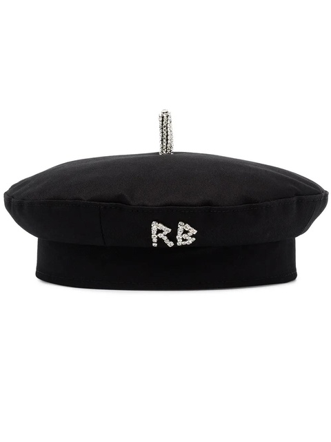 Ruslan Baginskiy crystal-logo cotton beret - Black - zdjęcie produktu nr 1