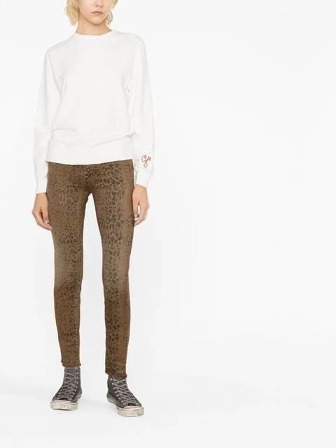 Golden Goose logo-patch crew-neck sweatshirt - White - zdjęcie produktu nr 2